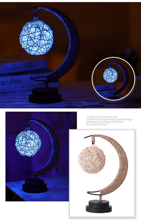 Star & Moon Copper Wire Light