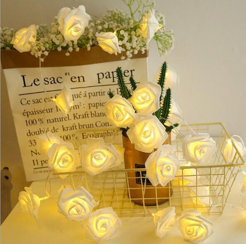 LED Rose Flower String Lights