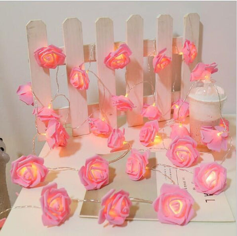 LED Rose Flower String Lights