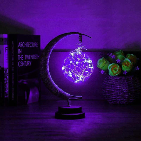 Star & Moon Copper Wire Light