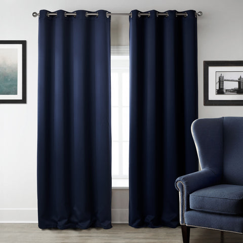 Dark Blue Blackout Curtains