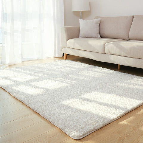 White Plush Bedroom Carpet