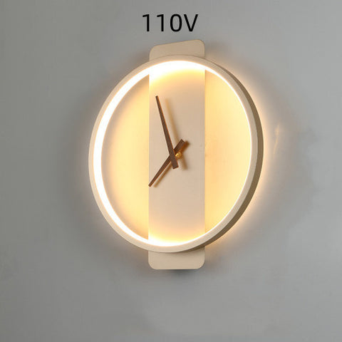 Nordic Wall Clock Lamp