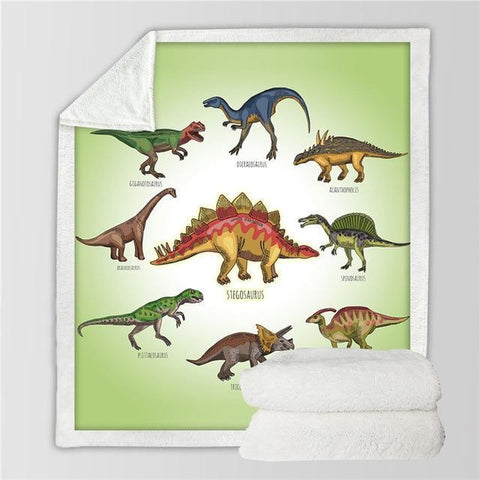 Dinosaur Cartoon Kids Blanket