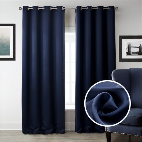 Dark Blue Blackout Curtains